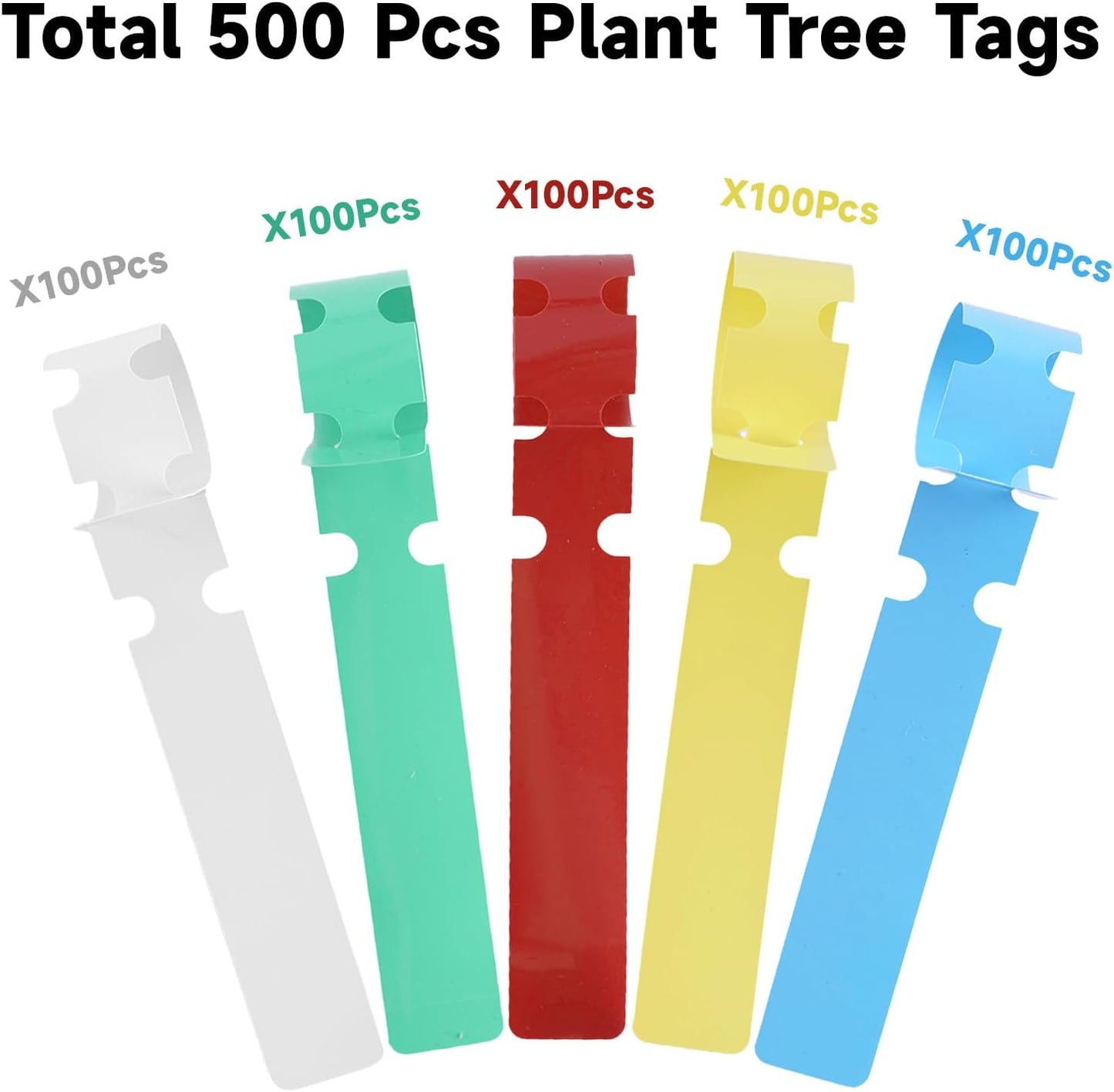 500 Pcs White Plastic Plant Tree Tags Nursery Garden Lables 2x20cm Wrap Around Hanging Tags Nursery Garden V1258-DP02-B-686