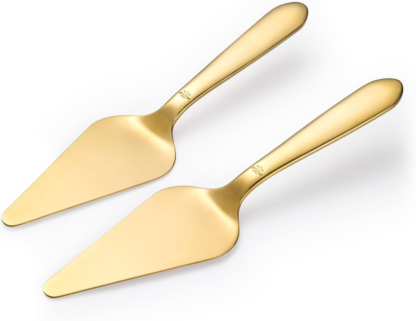 Cake Server, Wedding Cake Cutting Set 2 Piece Gold Cake Cutter, Stainless Steel Pie Server with Smooth Edge V1258-DP02-B-69