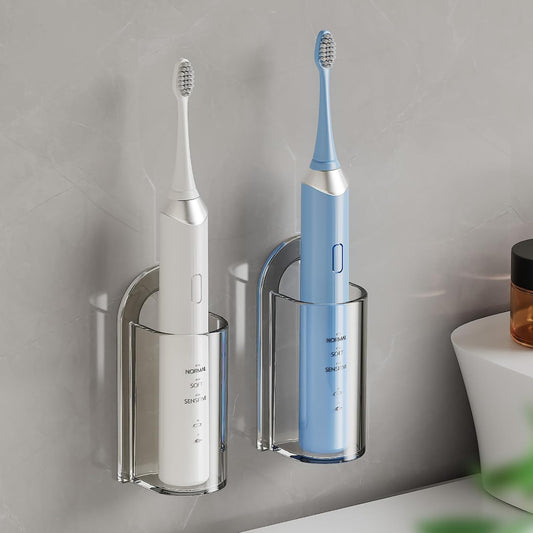 Electric Toothbrush Holders, Wall Mounted Tooth Brushing Holder for Bathroom, Self Adhesive Electric V1258-DP02-B-699
