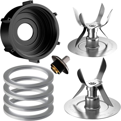 8 Pieces Replacement Part Ice Blades 4961 4980 Jar Bottom Cap 4902 Rubber Gaskets and Coupling Stud Slinger V1258-DP02-B-72