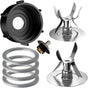 8 Pieces Replacement Part Ice Blades 4961 4980 Jar Bottom Cap 4902 Rubber Gaskets and Coupling Stud Slinger V1258-DP02-B-72