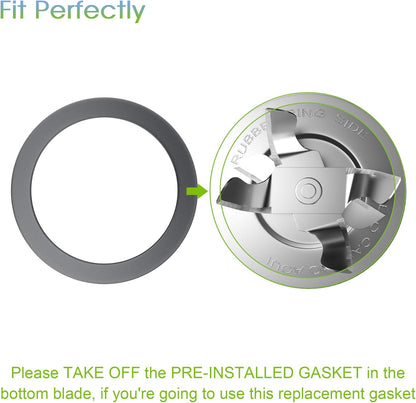 8 Pieces Replacement Part Ice Blades 4961 4980 Jar Bottom Cap 4902 Rubber Gaskets and Coupling Stud Slinger V1258-DP02-B-72