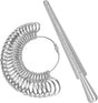 Ring Sizer Tool Including Ring Mandrel & Ring Sizer Guage, 4 Sizes Ring Measurement Stick Metal Mandrel & V1258-DP02-B-722