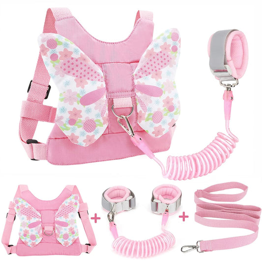 3 in 1 Toddler Harness Leashes + Anti Lost Wrist Link, Kids Harness Children Leash for Girls, Child Anti Lost V1258-DP02-B-732