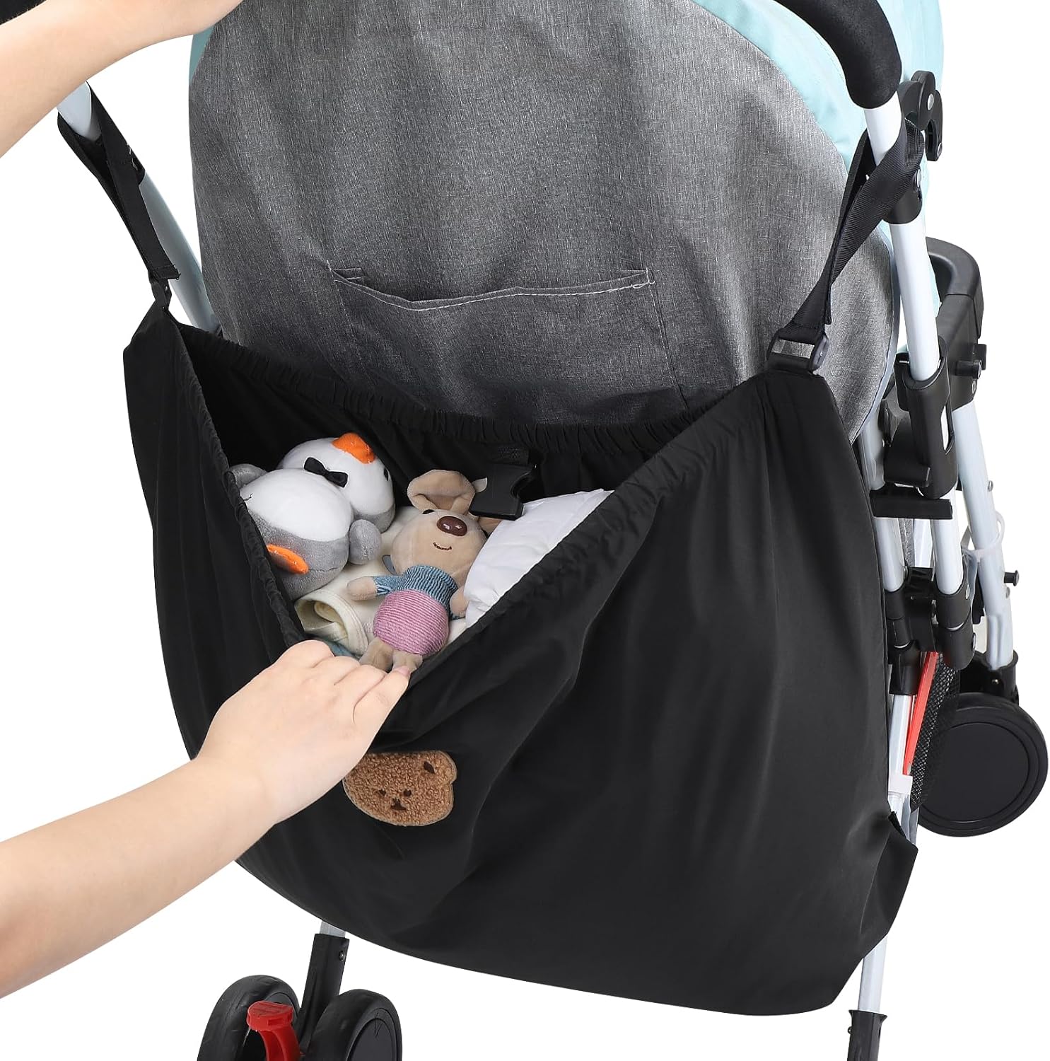 Universal Stroller Organizer, Large Storage Stroller Bag Fits for Uppababy, Nuna, Britax, Doona Strollers, V1258-DP02-B-742