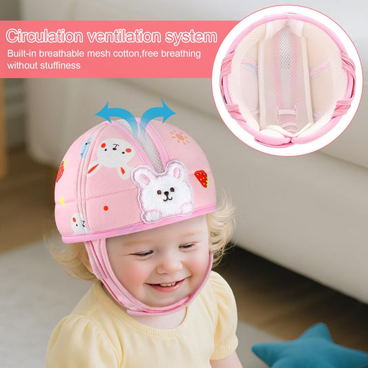 Baby Head Protector, Cute Baby Safety Helmet for Crawling Walking Running, Infant Headguard Soft Cushion V1258-DP02-B-743