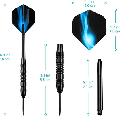 Darts Metal Tip Set, 12 Pack Steel Tip Darts Darts Set 24Grams Professional Metal Darts V1258-DP02-B-744