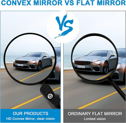 2pcs Bike Mirror, Bar End Bicycle Riding Rearview Mirrors for Handlebars, Adjustable 360 Degree Rotatable V1258-DP02-B-749