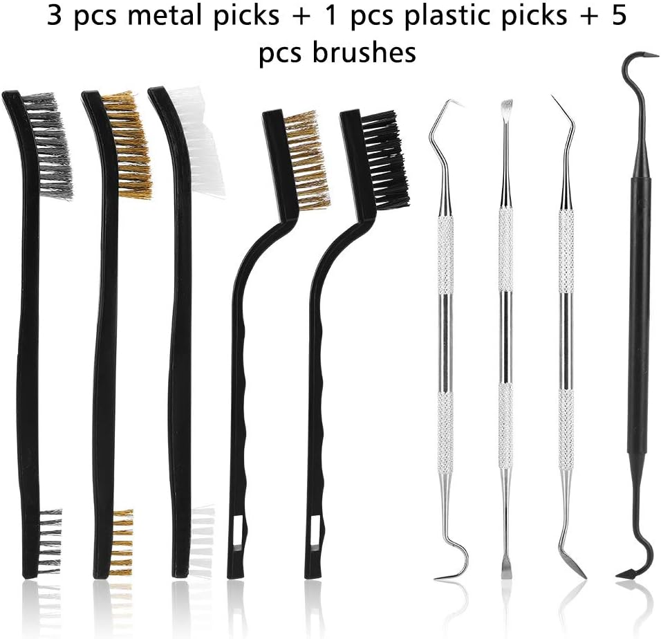 Gun Cleaning Tools Kit Including Gun Cleaning Pick & Gun Cleaning Brush, Gun Cleaner Set V1258-DP02-B-754