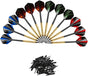 12 Pcs Darts Plastic Tip, Soft Tip Darts Set, 14g Plastic Tipped Dart, Attach Extra 36 Black 2BA Replacement V1258-DP02-B-756