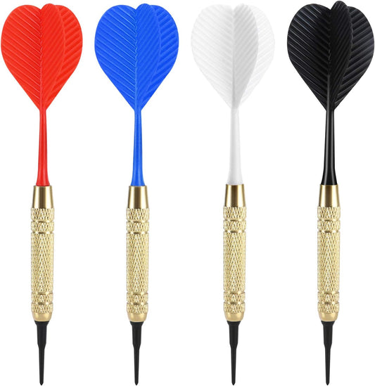 12 Pcs Soft Tip Darts, 18g Plastic Tip Darts Set, Attach Extra 100 Black 2BA Replacement Tips, Soft Tip Darts V1258-DP02-B-759