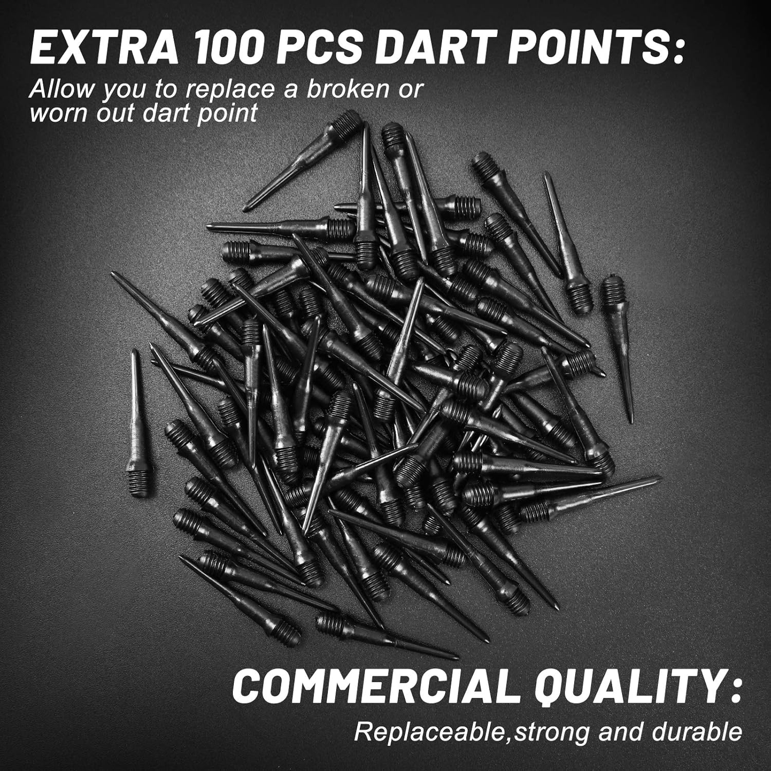 12 Pcs Soft Tip Darts, 18g Plastic Tip Darts Set, Attach Extra 100 Black 2BA Replacement Tips, Soft Tip Darts V1258-DP02-B-759