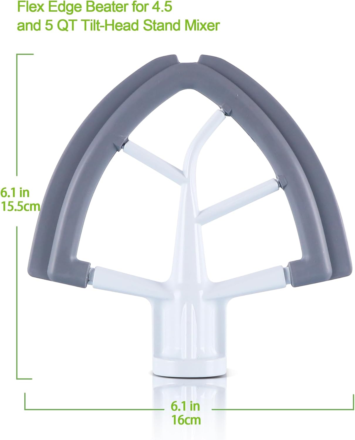 Flex Edge Beater Work for KitchenAid Mixer Attachments, Compatible with 4.5-5 Quart Tilt-Head Stand Mixers, V1258-DP02-B-76