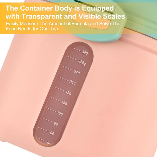 Baby Formula Dispenser On The Go, Portable Milk Powder Formula Dispenser with Scoop,Formula Containers for V1258-DP02-B-761