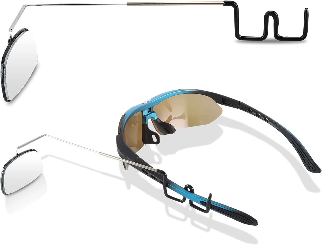 2pcs Bike Eyeglass Mirror, 360 Degree Adjustable Bicycle Cycling Rear View Wide Angle Mirror, Riding V1258-DP02-B-763