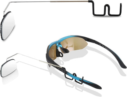 2pcs Bike Eyeglass Mirror, 360 Degree Adjustable Bicycle Cycling Rear View Wide Angle Mirror, Riding V1258-DP02-B-763