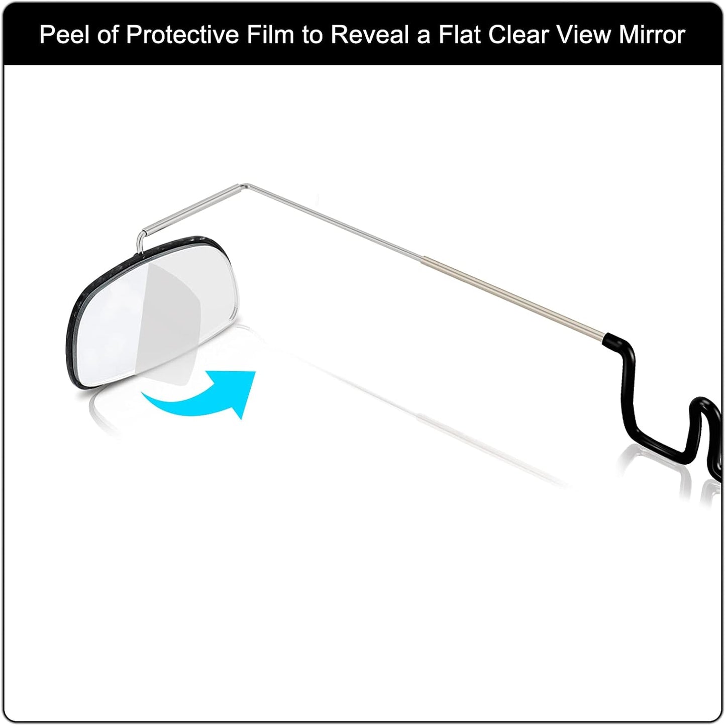 2pcs Bike Eyeglass Mirror, 360 Degree Adjustable Bicycle Cycling Rear View Wide Angle Mirror, Riding V1258-DP02-B-763