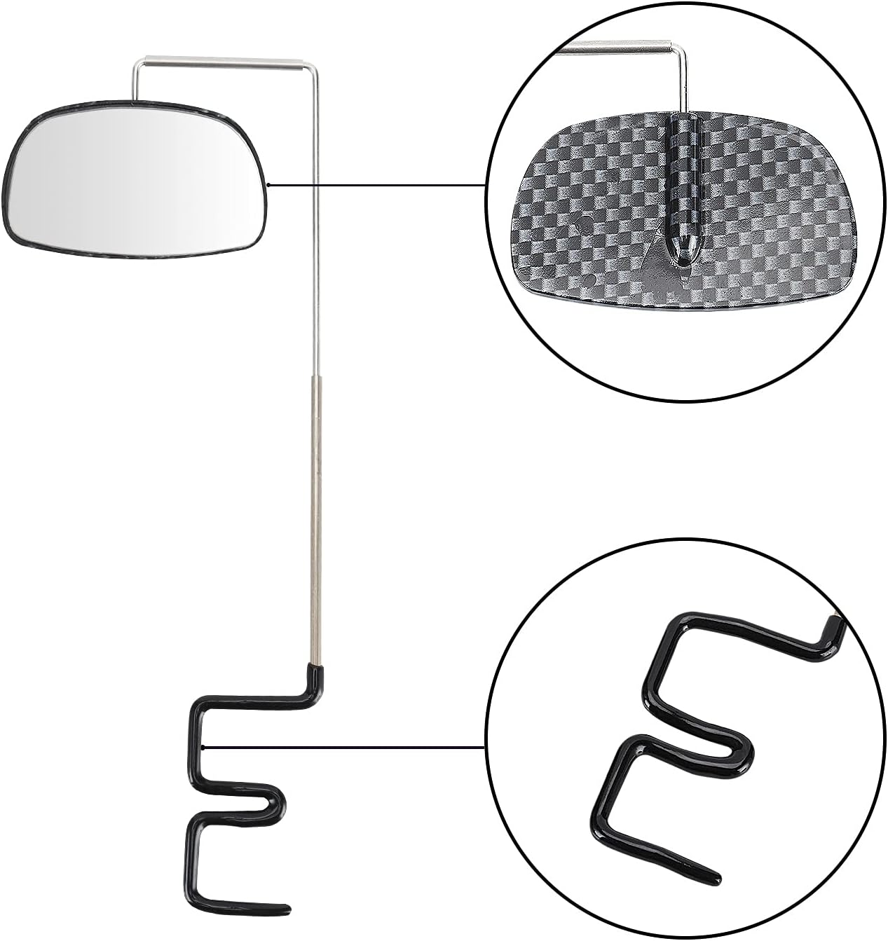 2pcs Bike Eyeglass Mirror, 360 Degree Adjustable Bicycle Cycling Rear View Wide Angle Mirror, Riding V1258-DP02-B-763