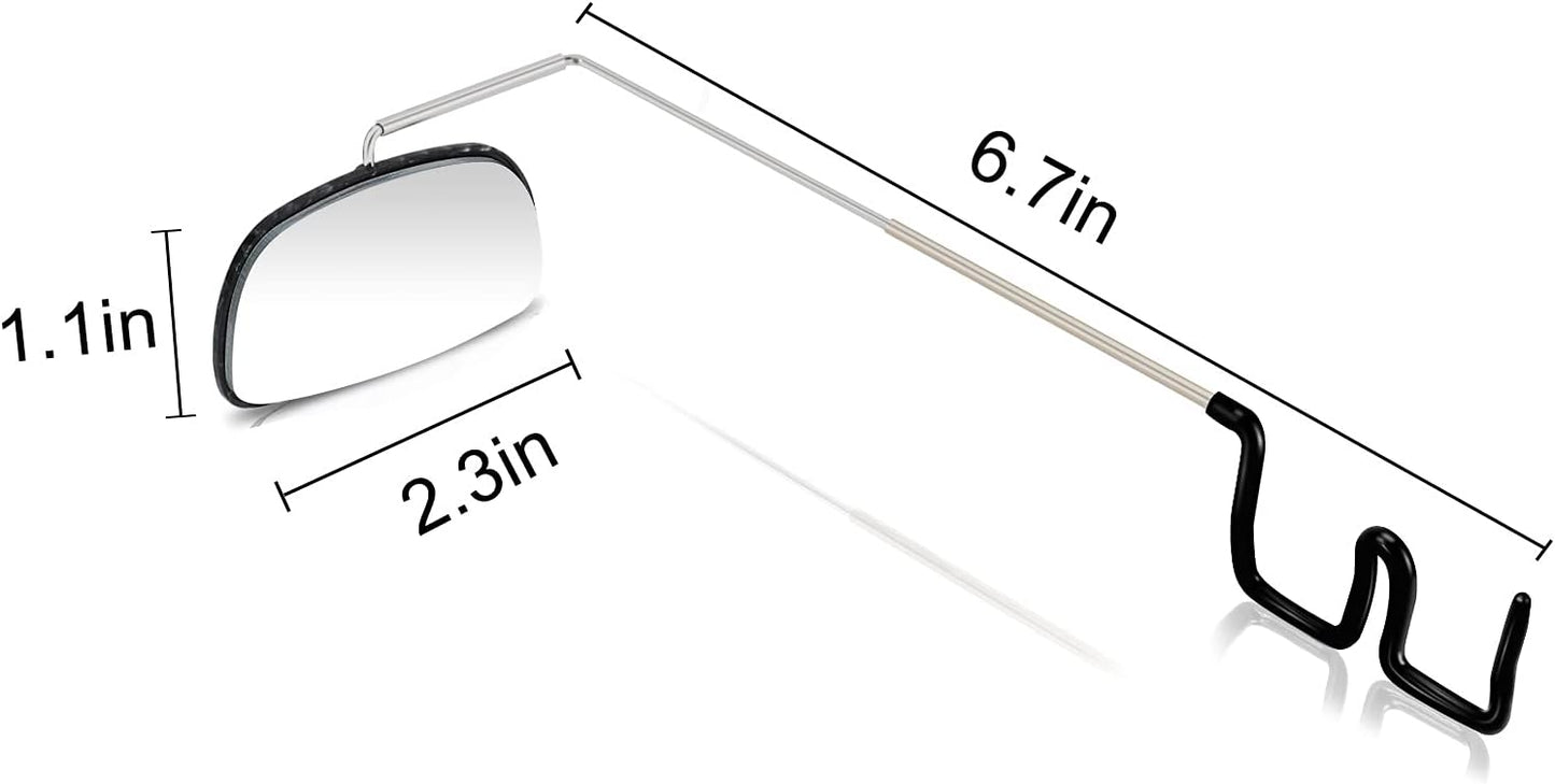 2pcs Bike Eyeglass Mirror, 360 Degree Adjustable Bicycle Cycling Rear View Wide Angle Mirror, Riding V1258-DP02-B-763
