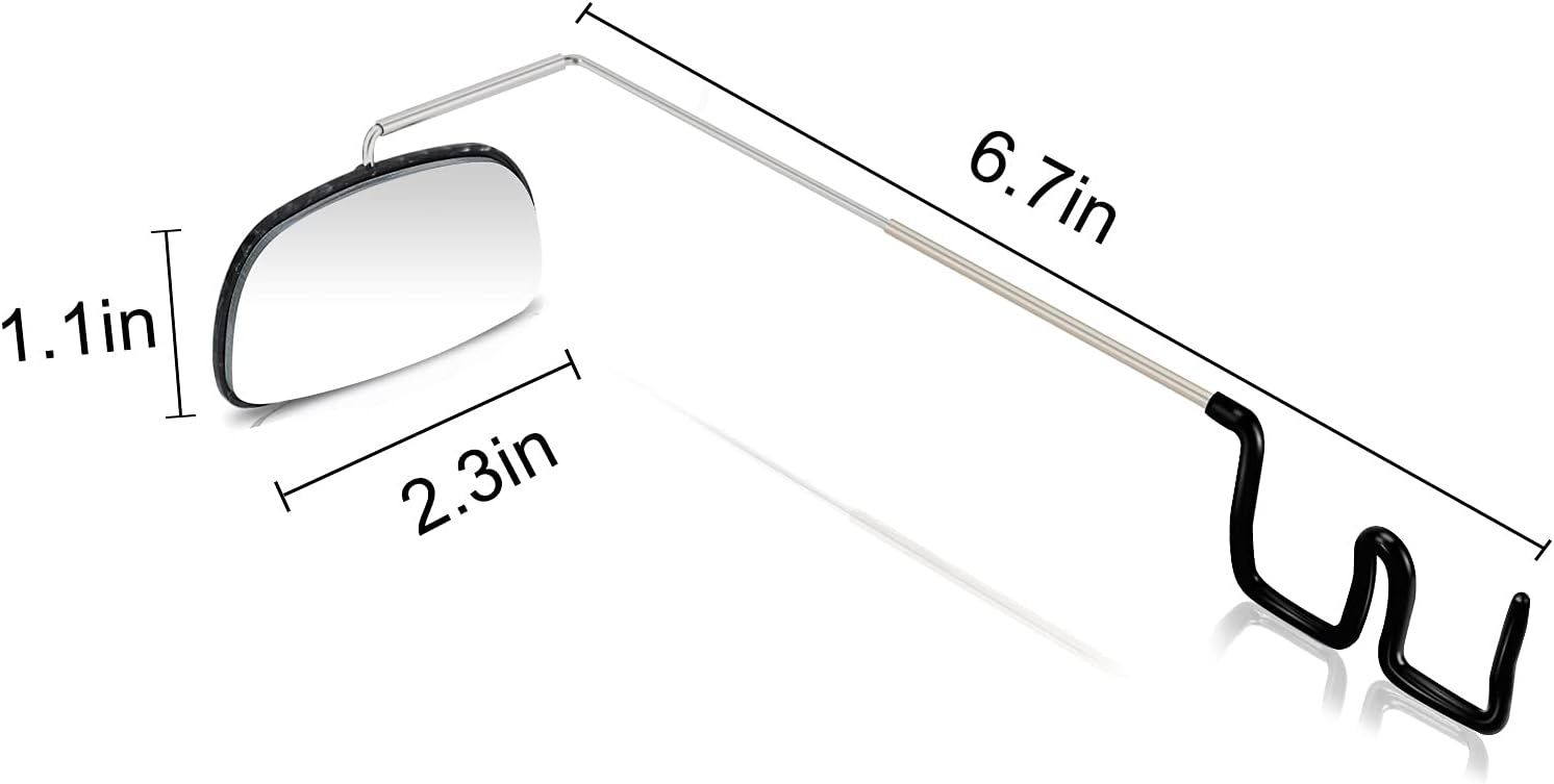 2pcs Bike Eyeglass Mirror, 360 Degree Adjustable Bicycle Cycling Rear View Wide Angle Mirror, Riding V1258-DP02-B-763