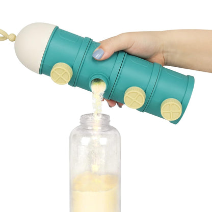 Formula Dispenser On The Go, 4 Layers Stackable Formula Container to Go, Non-Spill Portable Milk Powder Baby V1258-DP02-B-766