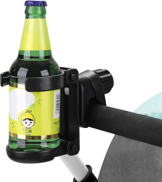 Stroller Cup Holder, Foldable Universal Cup Holder, 360 degrees Rotatable Bottle Holder for Stroller, Bike, V1258-DP02-B-767