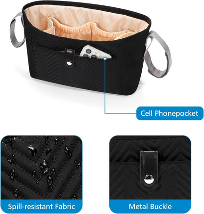 Universal Stroller Organizer, Stroller Bag Stroller Caddy Organizer, Stroller Accessories Fits for Uppababy, V1258-DP02-B-776