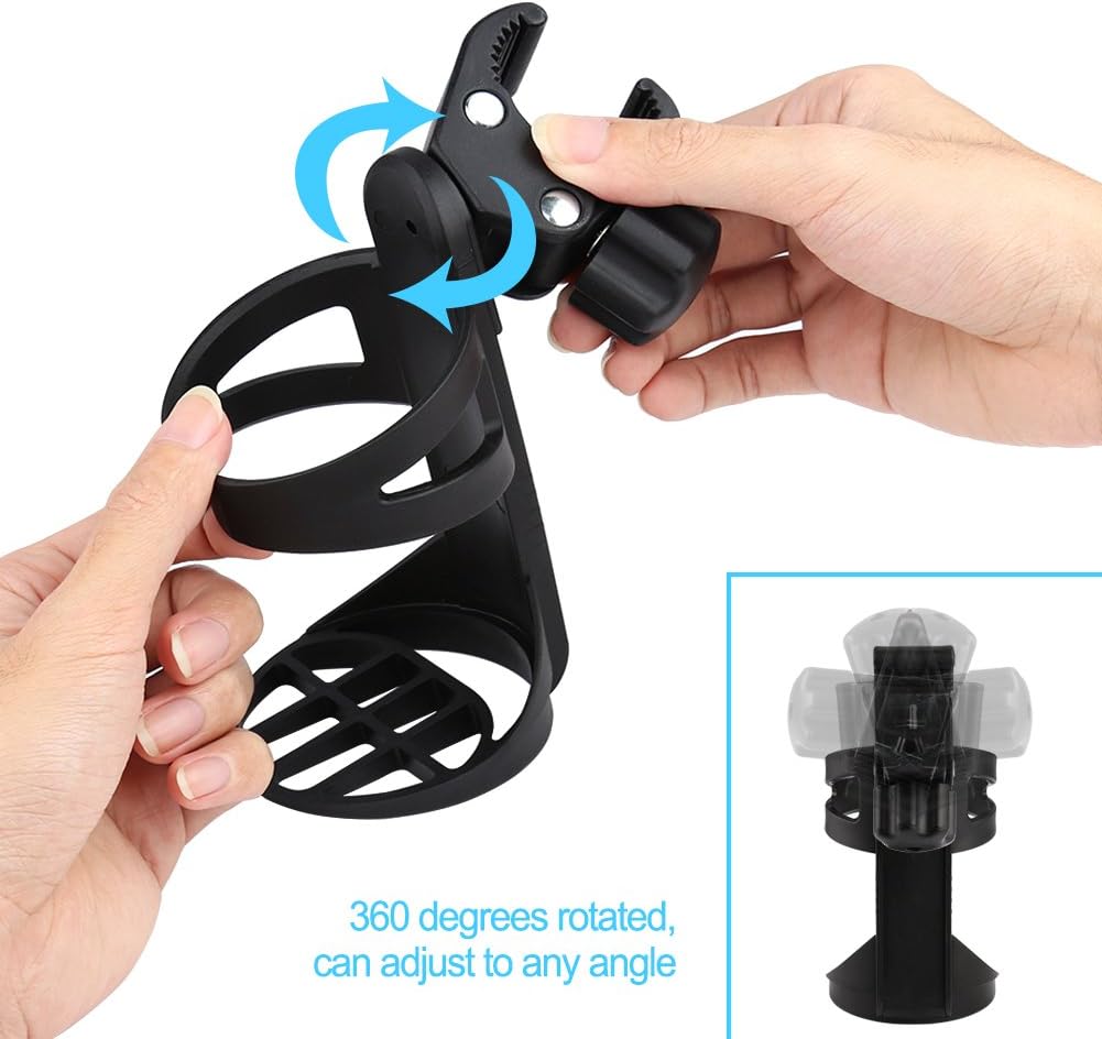 Universal Stroller Cup Holder Bundle Set, Bike Cup Holder, Drinks Holder for Stroller, Bicycle, Wheelchair, V1258-DP02-B-781