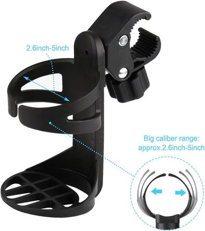 Universal Stroller Cup Holder Bundle Set, Bike Cup Holder, Drinks Holder for Stroller, Bicycle, Wheelchair, V1258-DP02-B-781