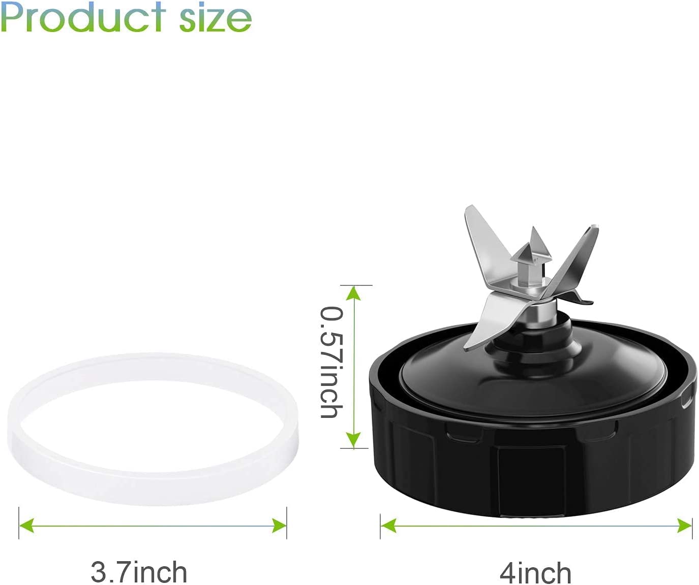6 Pieces 10cm White Rubber Sealing Gaskets O-Ring Replacement Part Compatible with Nutri Ninja Juicer Blender V1258-DP02-B-79