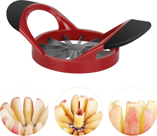 Apple Cutter, Apple Corer and Slicer - Stainless Steel Apple Corer - 4.72 Inch Apple Slicer Tool with 12 V1258-DP02-B-798