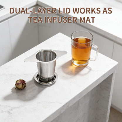 Tea infuser,Stainless Steel Tea Steeper and Strainer, Tea Strainers for Loose Tea - Reusable Durable Infuser V1258-DP02-B-799