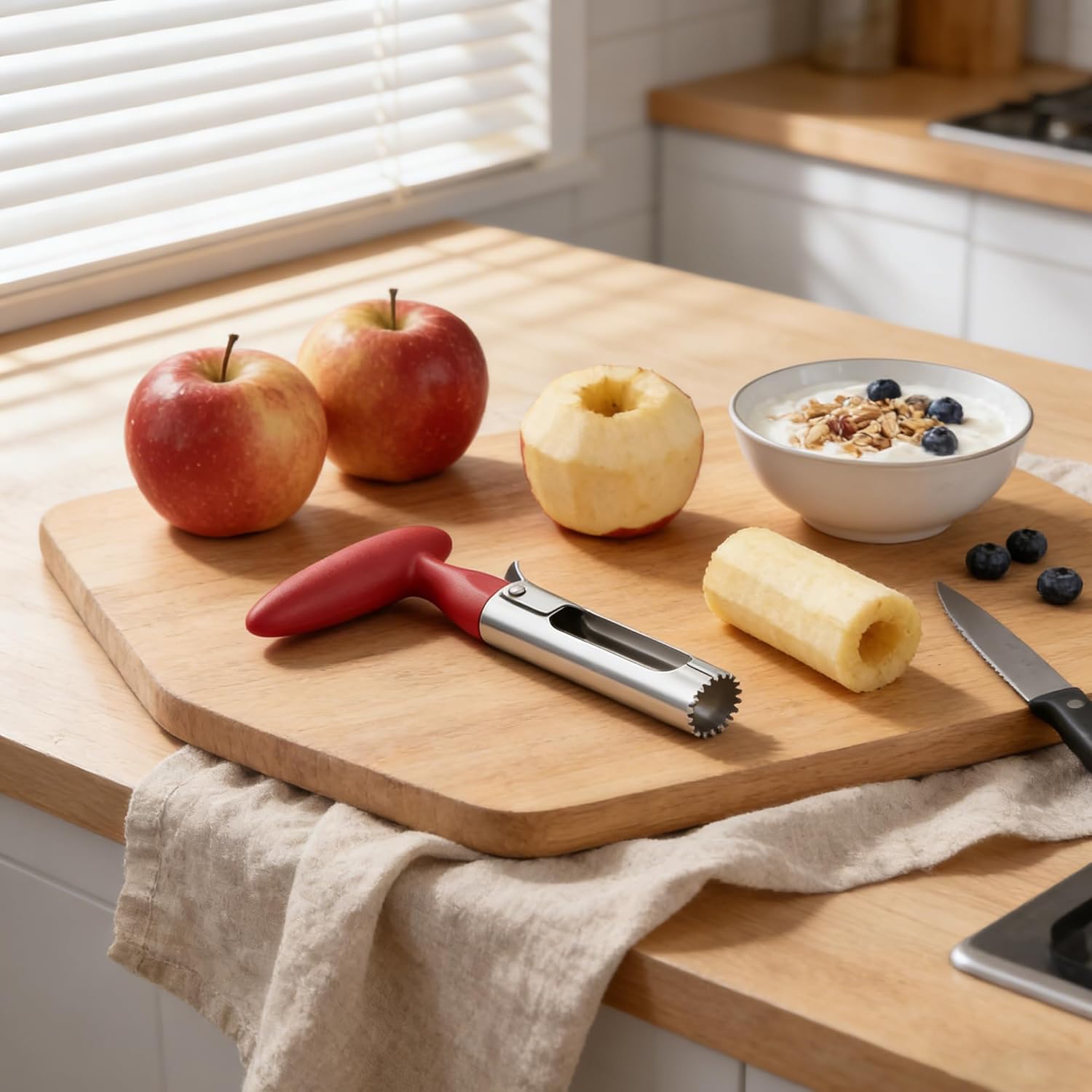 Apple Corer, Stainless Steel Apple Core Remover Tool,Dishwasher Safe V1258-DP02-B-801
