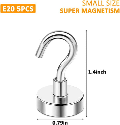 5pcs 25lbs Magnetic Hooks, Refrigerator Magnets, Extra Strong Cruise Hook for Hanging, Adhesive Hooks, No V1258-DP02-B-811