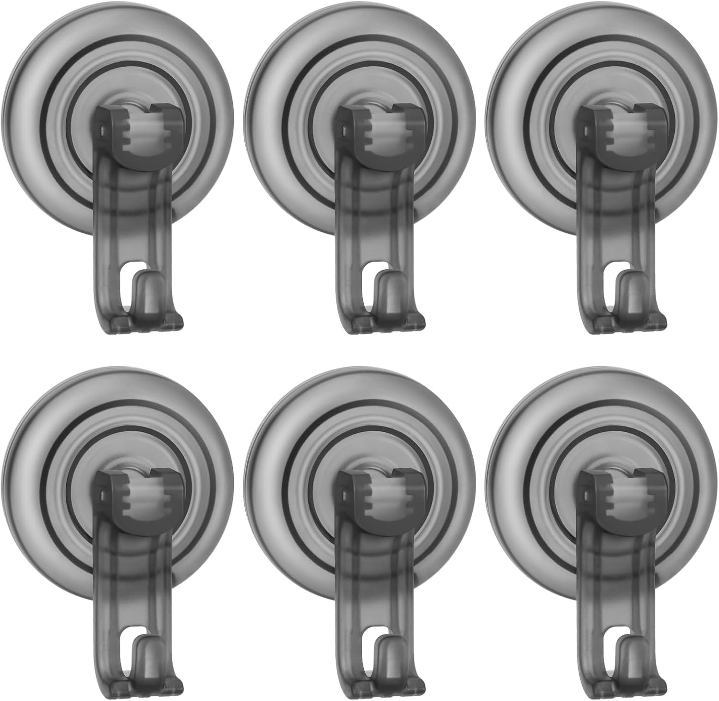 Suction Cup Hooks for Shower, Powerful Vacuum Shower Hook for Towel, Robe, Loofah - Reuseable and Removeable V1258-DP02-B-814