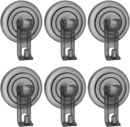 Suction Cup Hooks for Shower, Powerful Vacuum Shower Hook for Towel, Robe, Loofah - Reuseable and Removeable V1258-DP02-B-814