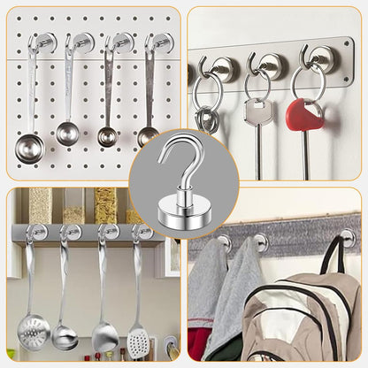 5pcs 20lbs Magnetic Hooks, Refrigerator Magnets, Extra Strong Cruise Hook for Hanging, Adhesive Hooks, No V1258-DP02-B-815