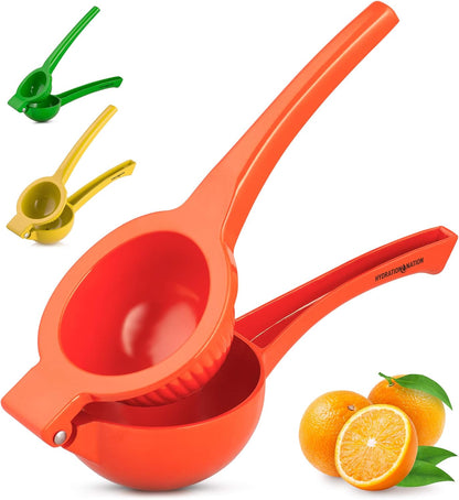 Orange Squeezer - Single Bowl Metal Citrus Juicer Extracts Oranges In Seconds - Easy To Squeeze Manual Press V1258-DP02-B-825