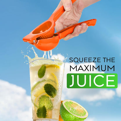 Orange Squeezer - Single Bowl Metal Citrus Juicer Extracts Oranges In Seconds - Easy To Squeeze Manual Press V1258-DP02-B-825