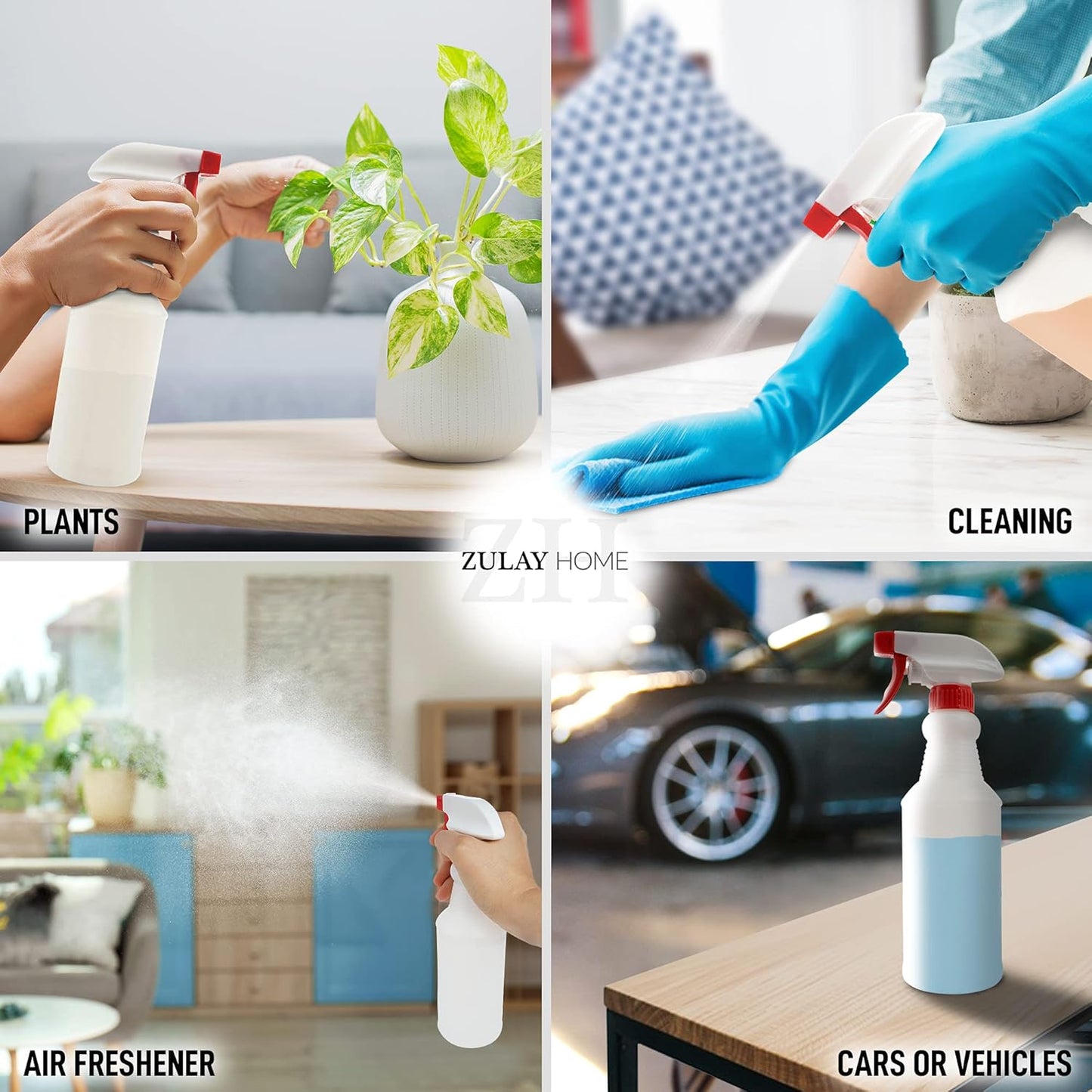 24 oz Spray Bottle - Heavy Duty Cleaning Spray Bottles For Cleaning Solutions - Leakproof Cleaning Spray V1258-DP02-B-829