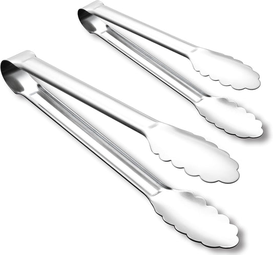 Seamless Tongs for Cooking, One-Piece Design, Durable Heat Resistant Stainless Steel Tongs for Kitchen, V1258-DP02-B-835