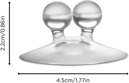 Jot Super Strong, Everyday, Multi-Purpose PVC Suction Hooks & Holders - Pack of 4, Clear V1258-DP02-B-838