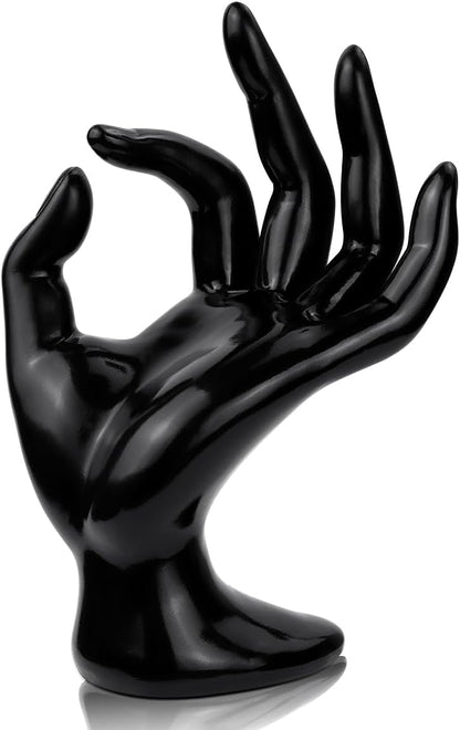 1 Pack Hand Form Ring Holder Mannequin Hand Jewelry Organizer Stand Watch Stand Bracelet Ring Support V1258-DP02-B-839