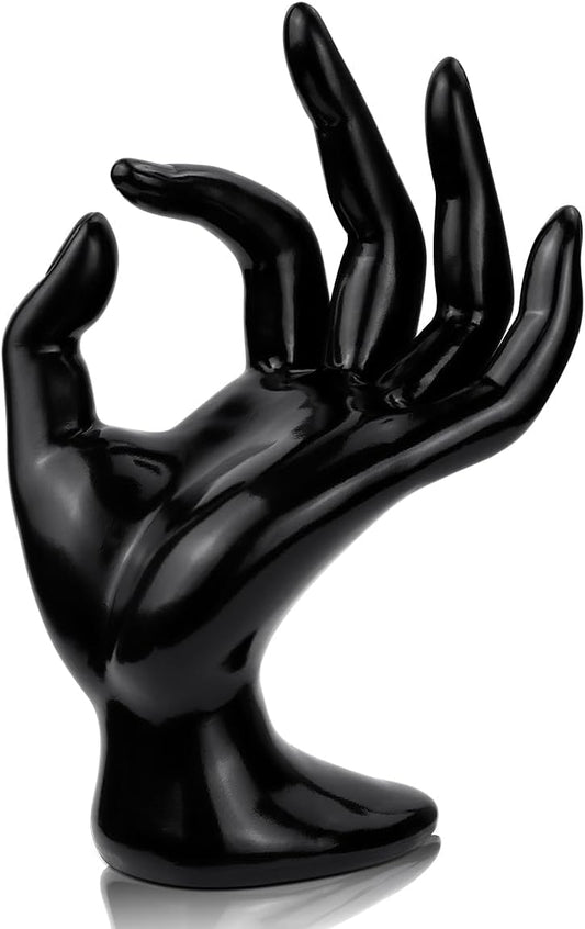 1 Pack Hand Form Ring Holder Mannequin Hand Jewelry Organizer Stand Watch Stand Bracelet Ring Support V1258-DP02-B-839