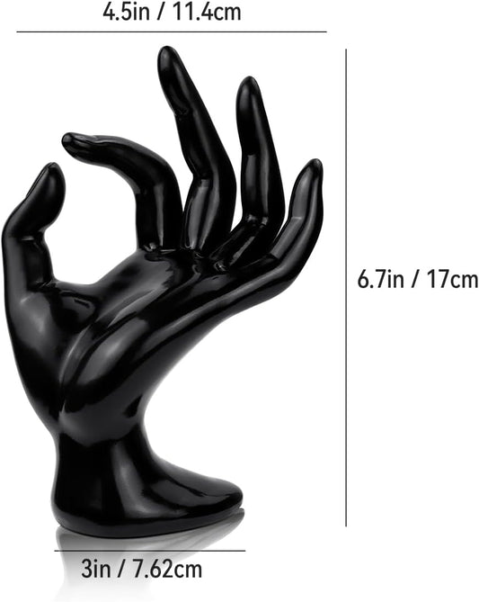 1 Pack Hand Form Ring Holder Mannequin Hand Jewelry Organizer Stand Watch Stand Bracelet Ring Support V1258-DP02-B-839