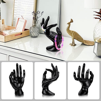 1 Pack Hand Form Ring Holder Mannequin Hand Jewelry Organizer Stand Watch Stand Bracelet Ring Support V1258-DP02-B-839