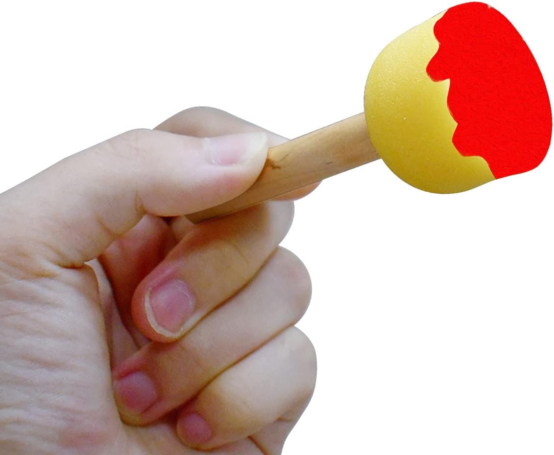 20 pcs Round Sponges Brush Set, 4 Sizes Paint Tools for Kids V1258-DP02-B-856