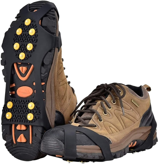 Ice Snow Grips Over Shoe/Boot Traction Cleat Spikes Anti Slip Footwear V1258-DP02-B-881