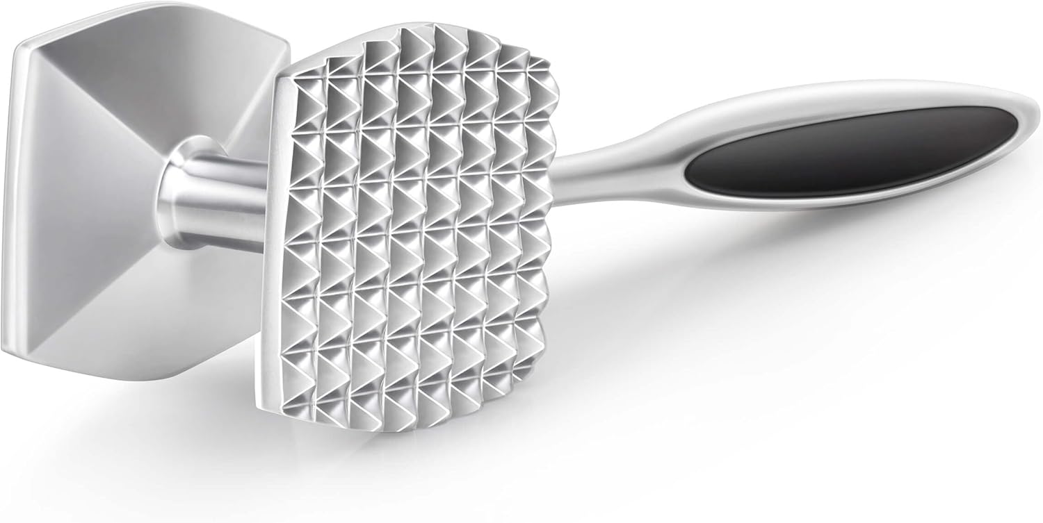 Meat Tenderizer Hammer Tool Pounder For Tenderizing Steak Beef Poultry, Heavy Duty Dual-Sided Mallet with V1258-DP02-B-882