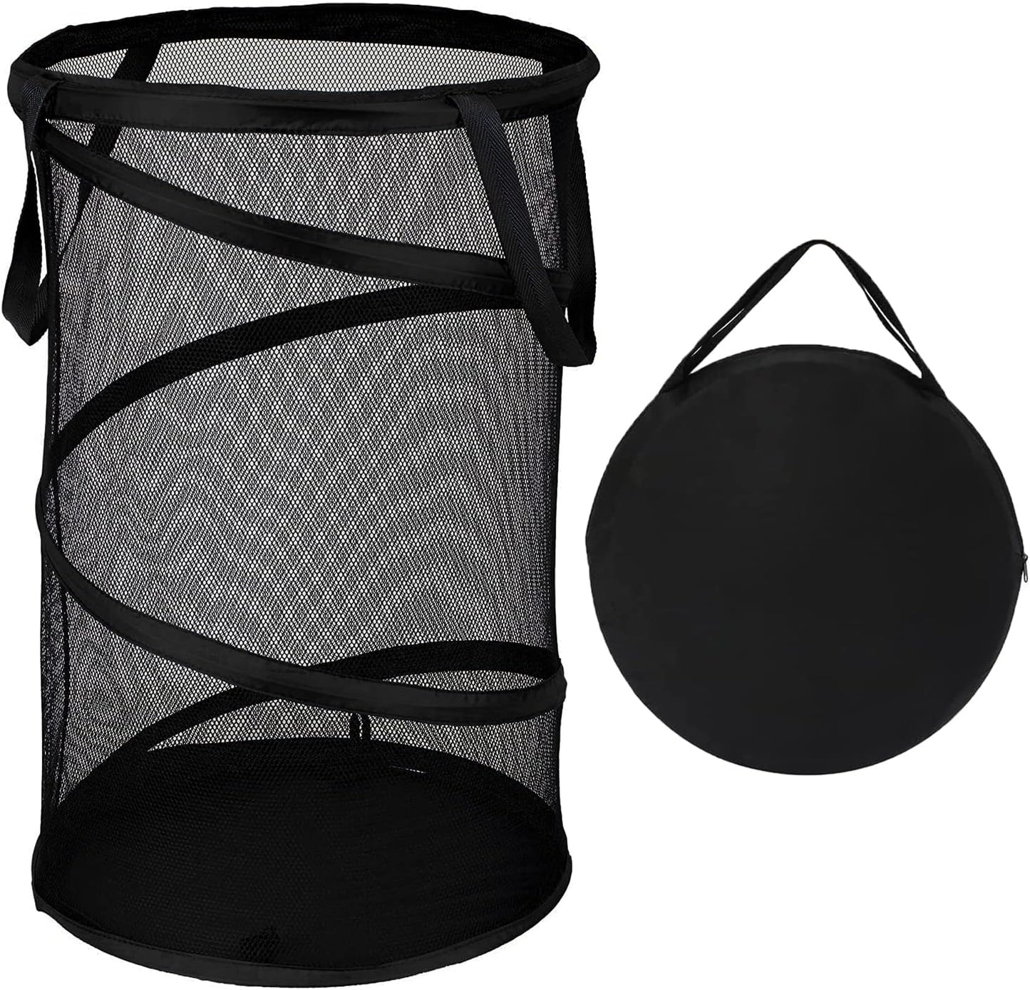 Collapsible Laundry Basket Foldable Mesh Pop Up Hamper with Handles for Laundry Room, Bathroom, Kids Room, V1258-DP02-B-887
